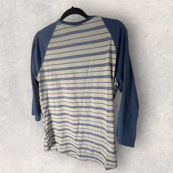 Lularoe Women's Randy Baseball Raglan Blue/White Striped Size Medium-NWT - Picture 3 of 5